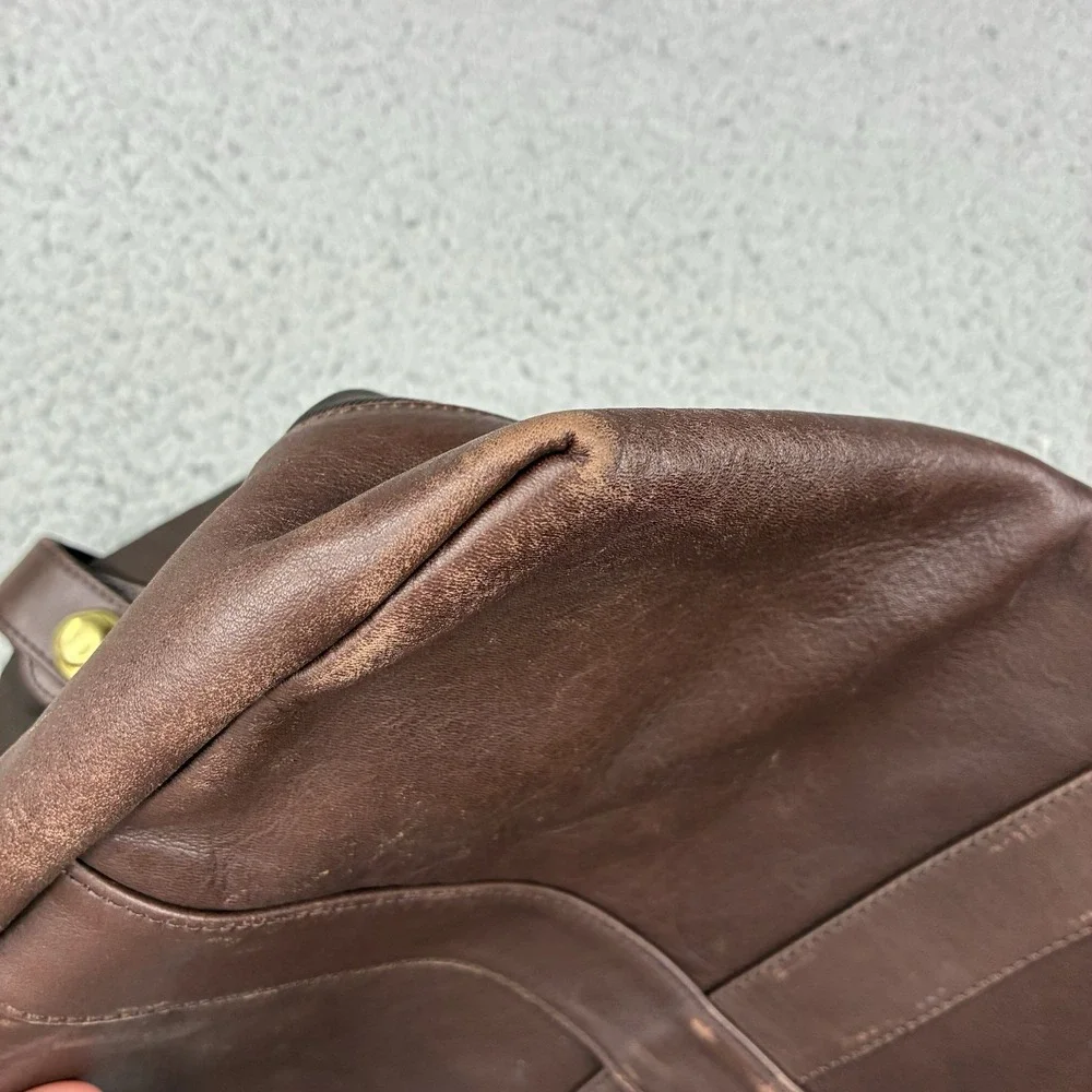 Vintage Coach 5497 Medium Cabin Bag Brown Nylon Leather Weekender Duffle